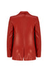 Firebrick vegan leather jacket